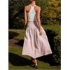image:imageMakeMeChic Womens Plaid Gingham Maxi Skirt Low Waist Flowy Long SkirtsPink