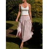 image:imageMakeMeChic Womens Plaid Gingham Maxi Skirt Low Waist Flowy Long SkirtsPink