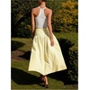 image:imageMakeMeChic Womens Plaid Gingham Maxi Skirt Low Waist Flowy Long SkirtsYellow