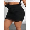 image:imageMakeMeChic Womens Plus Size Black Mini Skirts Summer Ruched High Waisted Sexy Bodycon Short SkirtsBlack Mesh