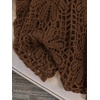 image:imageMakeMeChic Womens Plus Size Crochet Boho Tops Summer Vacation Beach Cover Ups SweaterBrown