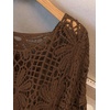image:imageMakeMeChic Womens Plus Size Crochet Boho Tops Summer Vacation Beach Cover Ups SweaterBrown