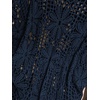 image:imageMakeMeChic Womens Plus Size Crochet Boho Tops Summer Vacation Beach Cover Ups SweaterDark Blue