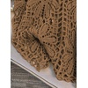 image:imageMakeMeChic Womens Plus Size Crochet Boho Tops Summer Vacation Beach Cover Ups SweaterDark Khaki