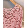 image:imageMakeMeChic Womens Plus Size Crochet Boho Tops Summer Vacation Beach Cover Ups SweaterPink