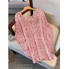 image:imageMakeMeChic Womens Plus Size Crochet Boho Tops Summer Vacation Beach Cover Ups SweaterPink