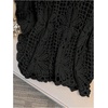 image:imageMakeMeChic Womens Plus Size Crochet Boho Tops Summer Vacation Beach Cover Ups SweaterPlus Black