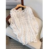 image:imageMakeMeChic Womens Plus Size Crochet Boho Tops Summer Vacation Beach Cover Ups SweaterPlus White