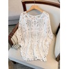 image:imageMakeMeChic Womens Plus Size Crochet Boho Tops Summer Vacation Beach Cover Ups SweaterPlus White