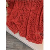 image:imageMakeMeChic Womens Plus Size Crochet Boho Tops Summer Vacation Beach Cover Ups SweaterRed