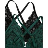image:imageMakeMeChic Womens Plus Size Lace Bralette Front Closure Bras Wireless Deep V Triangle Sexy Lace BraBlackGreen