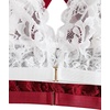 image:imageMakeMeChic Womens Plus Size Lace Bralette Front Closure Bras Wireless Deep V Triangle Sexy Lace BraWhiteRed
