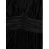 image:imageMakeMeChic Womens Plus Size Sexy Peplum Lace Tops Floral Sheer Mesh Going Out Tops Low Cut Short Sleeve TShirtBlack B