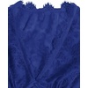 image:imageMakeMeChic Womens Plus Size Sexy Peplum Lace Tops Floral Sheer Mesh Going Out Tops Low Cut Short Sleeve TShirtDark Blue