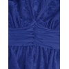 image:imageMakeMeChic Womens Plus Size Sexy Peplum Lace Tops Floral Sheer Mesh Going Out Tops Low Cut Short Sleeve TShirtDark Blue