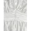 image:imageMakeMeChic Womens Plus Size Sexy Peplum Lace Tops Floral Sheer Mesh Going Out Tops Low Cut Short Sleeve TShirtWhite
