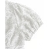 image:imageMakeMeChic Womens Plus Size Sexy Peplum Lace Tops Floral Sheer Mesh Going Out Tops Low Cut Short Sleeve TShirtWhite