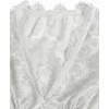 image:imageMakeMeChic Womens Plus Size Sexy Peplum Lace Tops Floral Sheer Mesh Going Out Tops Low Cut Short Sleeve TShirtWhite