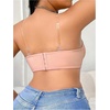 image:imageMakeMeChic Womens Plus Size Underwire Backless Bra with Clear Invisible StrapPink