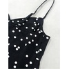 image:imageMakeMeChic Womens Polka Dots Bubble Dress Deep V Neck Ruched Ruffle Summer Mini DressesBlack