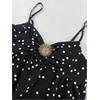 image:imageMakeMeChic Womens Polka Dots Bubble Dress Deep V Neck Ruched Ruffle Summer Mini DressesBlack