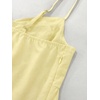 image:imageMakeMeChic Womens Polka Dots Bubble Dress Deep V Neck Ruched Ruffle Summer Mini DressesSolid Yellow