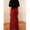 image:imageMakeMeChic Womens Polka Dots Maxi Skirt High Waisted A Line Flowy Long SkirtsRed
