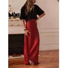 image:imageMakeMeChic Womens Polka Dots Maxi Skirt High Waisted A Line Flowy Long SkirtsRed