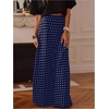 image:imageMakeMeChic Womens Polka Dots Maxi Skirt High Waisted A Line Flowy Long SkirtsRoyal Blue