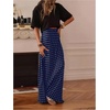 image:imageMakeMeChic Womens Polka Dots Maxi Skirt High Waisted A Line Flowy Long SkirtsRoyal Blue