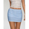 image:imageMakeMeChic Womens Polka Dots Mini Skirt Low Waisted Bodycon Summer Y2K Cute Micro SkirtsBlue and White