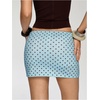 image:imageMakeMeChic Womens Polka Dots Mini Skirt Low Waisted Bodycon Summer Y2K Cute Micro SkirtsLight Blue