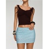 image:imageMakeMeChic Womens Polka Dots Mini Skirt Low Waisted Bodycon Summer Y2K Cute Micro SkirtsLight Blue
