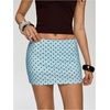 image:imageMakeMeChic Womens Polka Dots Mini Skirt Low Waisted Bodycon Summer Y2K Cute Micro SkirtsLight Blue