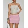 image:imageMakeMeChic Womens Polka Dots Mini Skirt Low Waisted Bodycon Summer Y2K Cute Micro SkirtsLight Pink