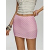image:imageMakeMeChic Womens Polka Dots Mini Skirt Low Waisted Bodycon Summer Y2K Cute Micro SkirtsLight Pink