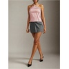 image:imageMakeMeChic Womens Satin Halter Tops Silk Lace Trim Tie Backless Going Out Tank TopPink