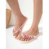 image:imageMakeMeChic Womens Seashell Starfish Summer Beach Shoes Open Toe Boho Flip Flops Flat SandalsBeige and Pink