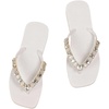 image:imageMakeMeChic Womens Seashell Starfish Summer Beach Shoes Open Toe Boho Flip Flops Flat SandalsWhite Solid