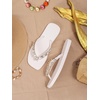 image:imageMakeMeChic Womens Seashell Starfish Summer Beach Shoes Open Toe Boho Flip Flops Flat SandalsWhite Solid