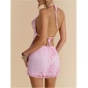 image:imageMakeMeChic Womens Sequin Mini Skirt Y2K Sparkly Micro Pencil SkirtPink