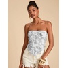 image:imageMakeMeChic Womens Sparkly Sequin Tops Backless Fringe Party Beach Strapless Tube TopsWhite