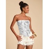 image:imageMakeMeChic Womens Sparkly Sequin Tops Backless Fringe Party Beach Strapless Tube TopsWhite
