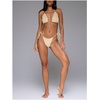image:imageMakeMeChic Womens String Sequin Bikini Tops Sparkly Halter Sexy Triangle Summer Swim TopYellow