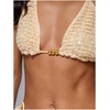 image:imageMakeMeChic Womens String Sequin Bikini Tops Sparkly Halter Sexy Triangle Summer Swim TopYellow