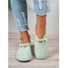 image:imageMakeMeChic Womens Suede Flats Shoes Closed Toe Ballet Flats Dressy Casual Potato ShoesLight Green