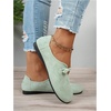 image:imageMakeMeChic Womens Suede Flats Shoes Closed Toe Ballet Flats Dressy Casual Potato ShoesLight Green