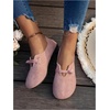 image:imageMakeMeChic Womens Suede Flats Shoes Closed Toe Ballet Flats Dressy Casual Potato ShoesPink