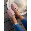 image:imageMakeMeChic Womens Suede Flats Shoes Closed Toe Ballet Flats Dressy Casual Potato ShoesPink