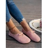 image:imageMakeMeChic Womens Suede Flats Shoes Closed Toe Ballet Flats Dressy Casual Potato ShoesPink